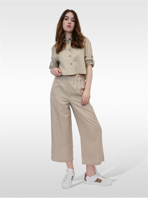 Linen-blend cropped shirt MARELLA | 2331110432200001