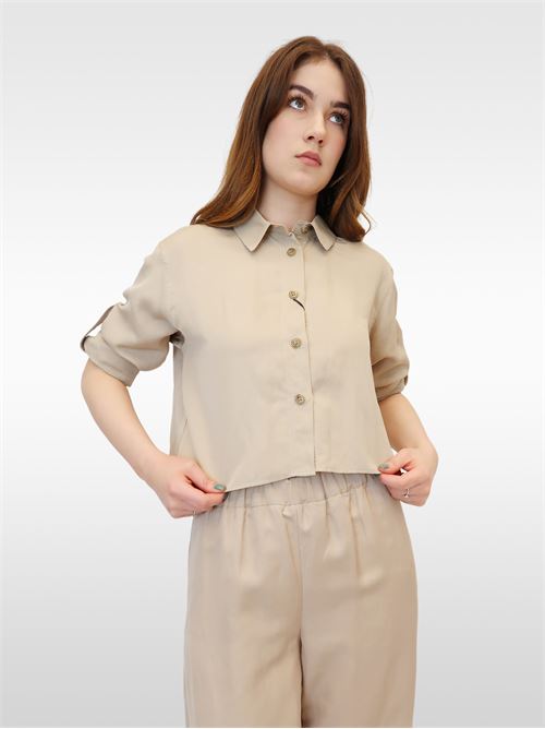 Linen-blend cropped shirt MARELLA | 2331110432200001