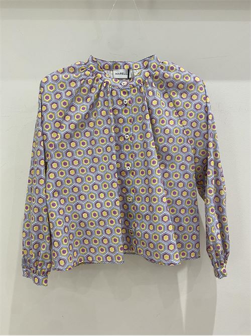 Camicia in popeline a fantasia MARELLA | 2331110931200001